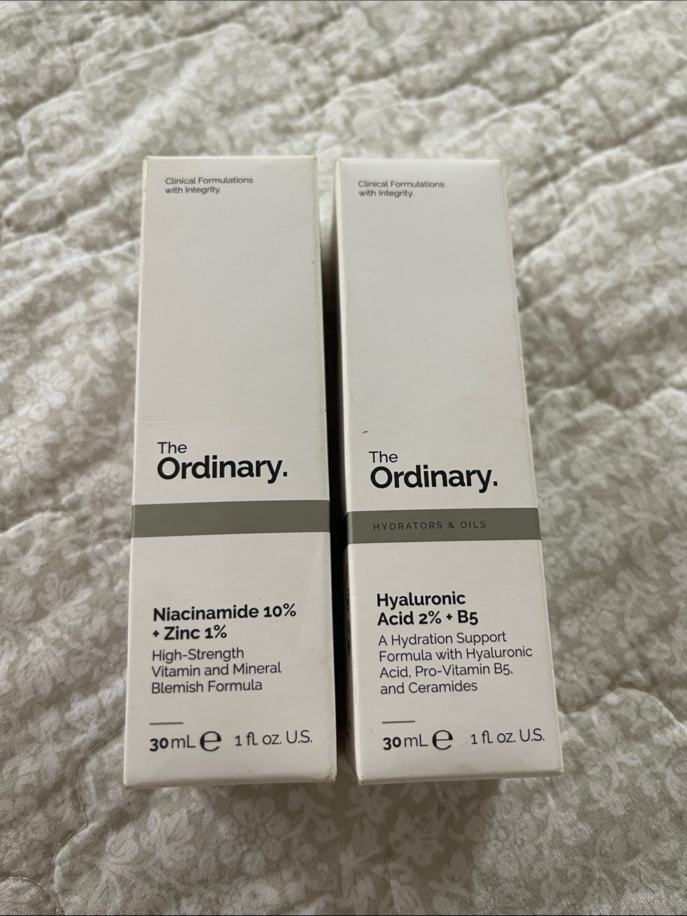 The Ordinary duo set hyaluronic acid and niacinamide